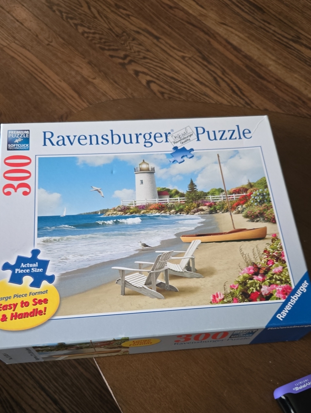 Ravensburger Blue and White Coastal Lighthouse Puzzle 300 pieces